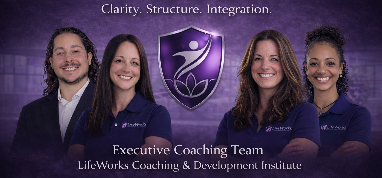 Executive coaching. Professional coaching for clarity, structure, integration. LifeWorks coaching and development institute